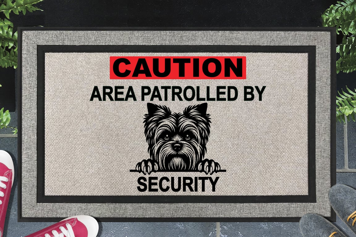 Yorkshire Terrier Security Door Mat No.2 - All Weather Doormat - 45x70cm 