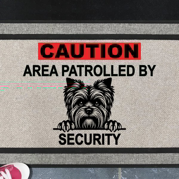 Yorkshire Terrier Security Door Mat No.2 - All Weather Doormat - 45x70cm 