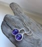 Amethyst Drop Earrings, Sterling Silver, February Birthstone - Image 6
