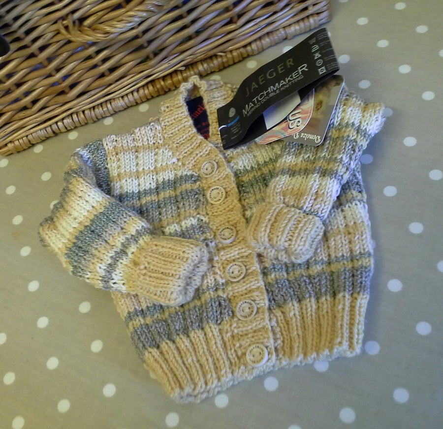 Hand Knitted Designer Baby Cardigan 6-18 months size