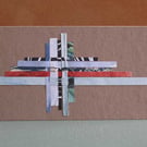Unique Hand Made Woven Paper Card with Envelope