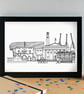 Southampton Landmarks Skyline Art Print - Image 2