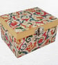 Floral Decorated Wooden Trinket Keepsake Box 12cm - Image 3