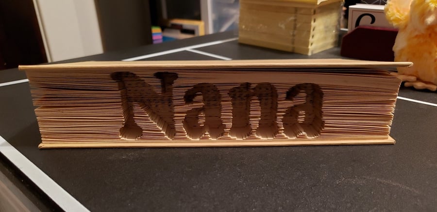 Nana, Sideways CUT & FOLD Book Folding Pattern - EMAILED PDF PATTERN