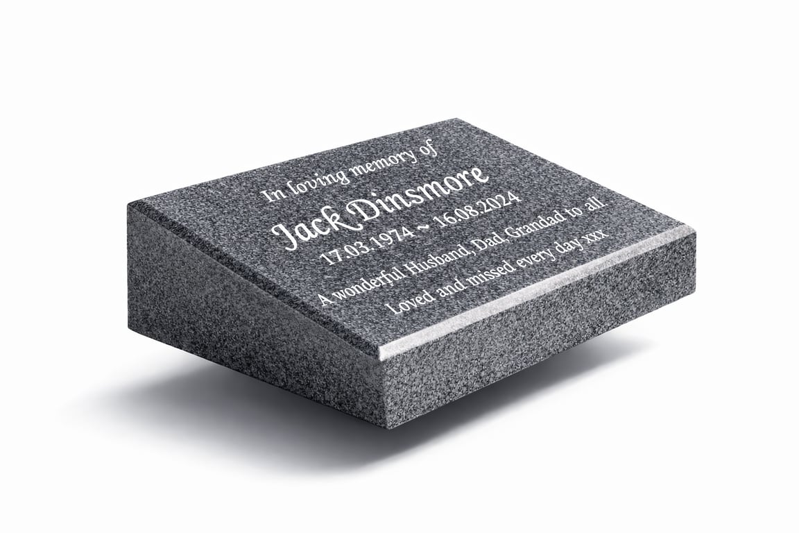 Wedged Memorial Marker Grave Tablet Plaque Memorial Slanted Flat Grass memorial 