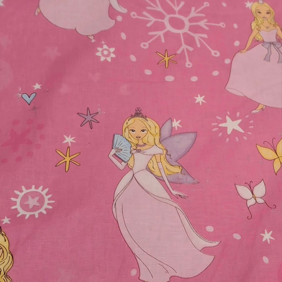 1 Metre Pink Princess Ariane Childrens Character Fabric, 1.5m Wide