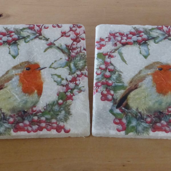 Marble 'Robin' Coasters