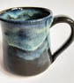 Blue Glazed Mug - Hand Thrown Stoneware Ceramic Mug 