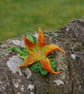 Handmade felted wool brooch