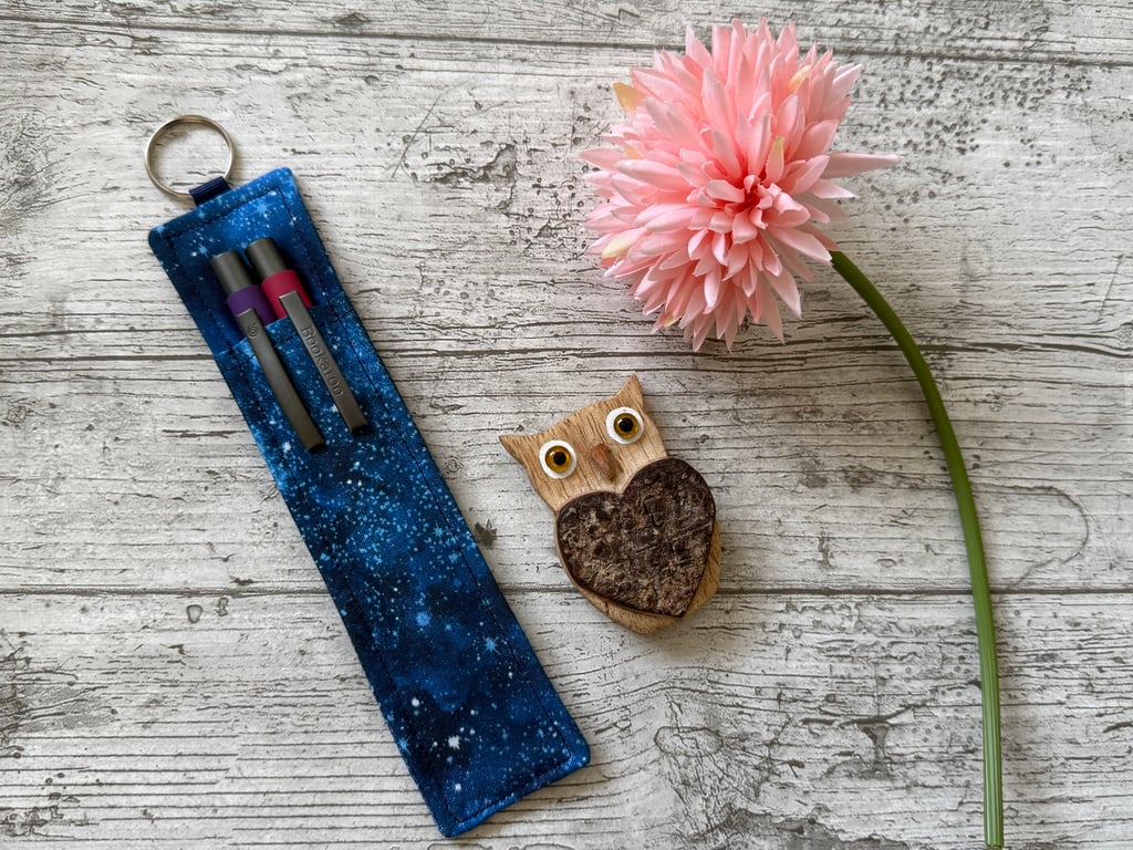 Starry Night Space Print Lanyard Pen Holder – Teacher Pen Holder – Nurse