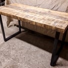 Steel & Reclaimed Scaffold Board Rustic Industrial Look Chunky Desk