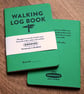 Single A6 ‘Walking’ pocket log book with typographic design cover