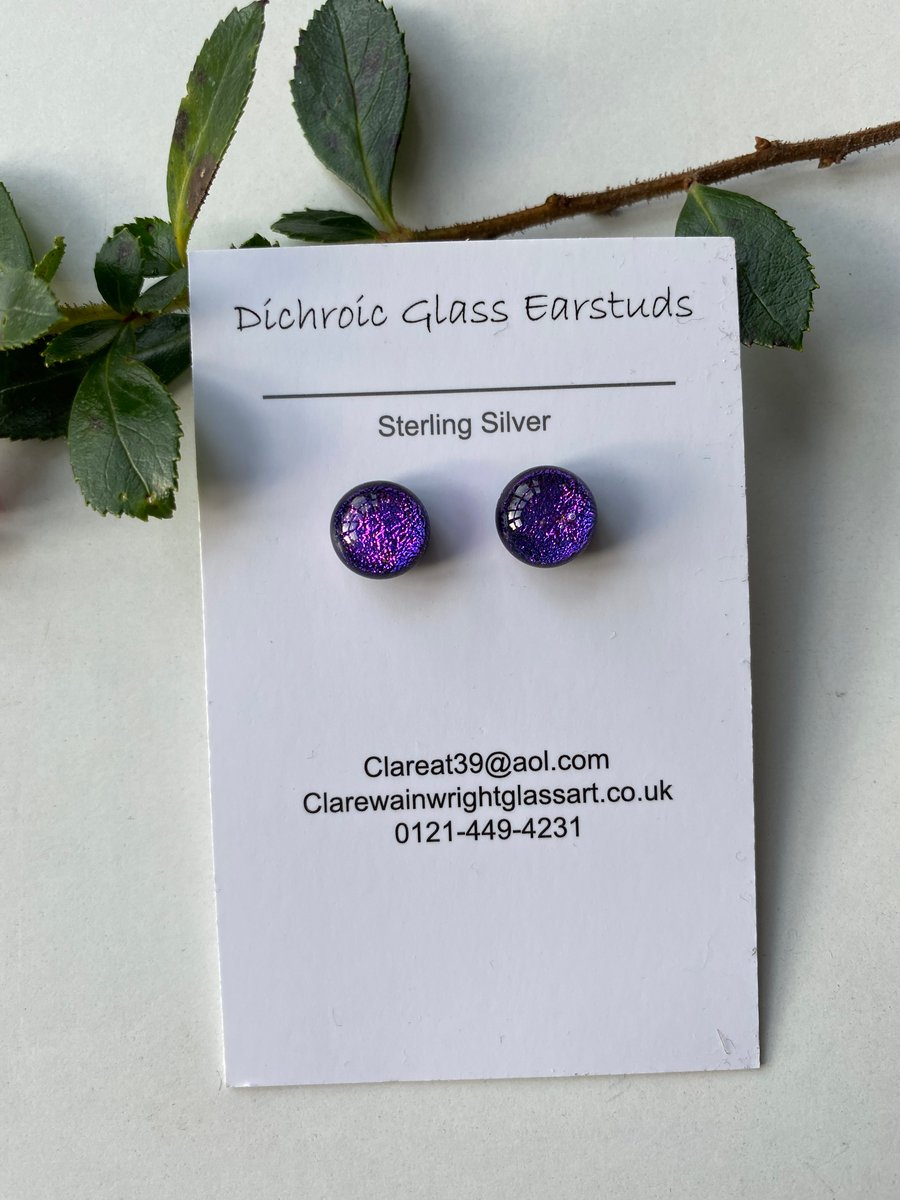 Dichroic glass earrings 