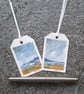 Two Gift Tags. Handpainted Watercolour Tags