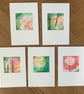 5 Piece Abstract Art works in a professionally cut apertures ready for framing.
