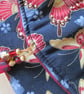 Red and Gold Butterfly Fabric Clutch Bag with Beading - Image 2
