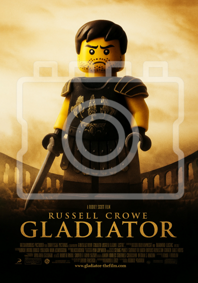 GLADIATOR - LEGO-Inspired A4 Movie Poster Print - Ready to Frame