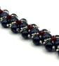 Goldstone & Preciosa Crystal Bracelet – Handmade Sparkly Beaded Jewellery