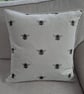 Pair of cushions with bee pattern front - Image 3