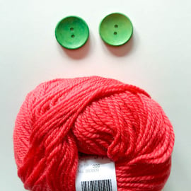 Triple braid headband kit - Knitting, crafts, handmade - Melon red