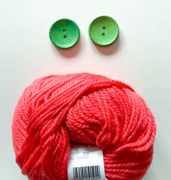 Triple braid headband kit - Knitting, crafts, handmade - Melon red