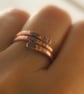 Pure Copper Ring, Hammered Copper Paddle Ring - Image 5