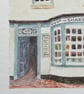 Little shopfront small original gouache painting  - Image 2