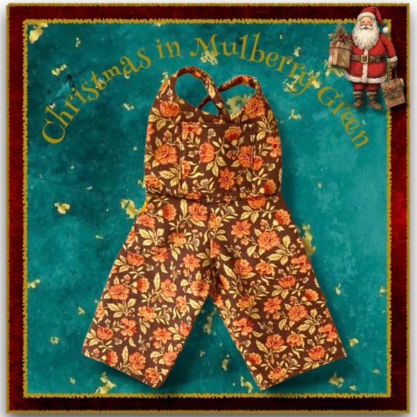 Flowered Cotton Dungarees