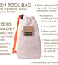 Pink Drawstring Ditty Bag. Upcycled Repurposed Canvas - Image 2