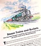 Original hand painted print of a Steam Train printed Greeting Card for charity - Image 2