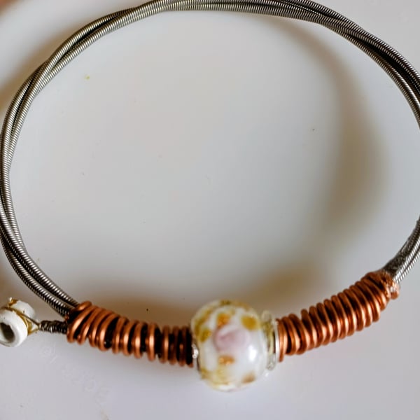 Re-Cycled Guitar String Bangle