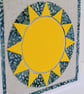 Handmade Bright Sun Fabric Greetings Card - Blank Card - Image 3