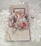 Handmade wedding card vintage style romantic couple. (200)