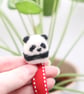 Woolly Panda Bear Bookmark - Needle Felt Felted Handmade Wool Book Accessory - Image 5