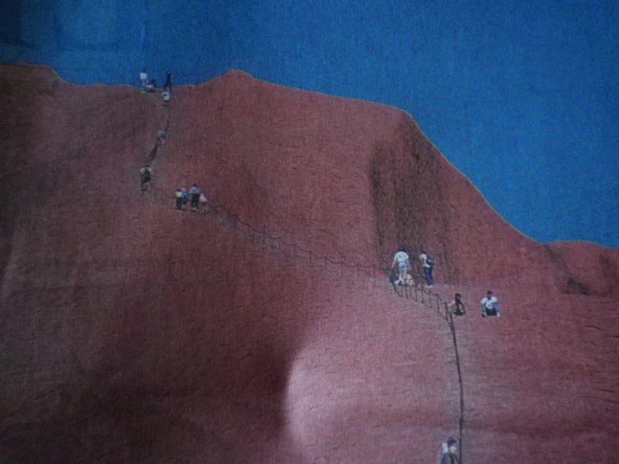 Ayers Rock, A4 unframed, mounted,free hook & easel,  free shipping,, Ref 4044