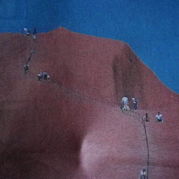 Ayers Rock, A4 unframed, mounted,free hook & easel,  free shipping,, Ref 4044