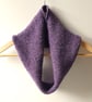 Cowl Infinity Scarf in Purple Heather Alpaca Wool - Image 1