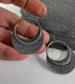 Large sterling silver round Megaluna earrings oxidised or bright finish - Image 3