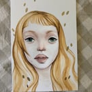 Aelin Original Character Fan Art Illustration in Watercolour & Ink