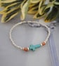 Silver and Cross Stretch bracelet - copper - Image 3