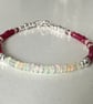 Ethiopian Opal Ruby Bracelet, Sterling Silver Gemstone Bracelet - Image 2