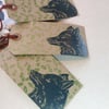 Hand printed Fox Gift Tags