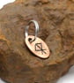 Recycled Oval Copper Courage Bindrune Split Keyring Charm, Bag Charm. - Image 3