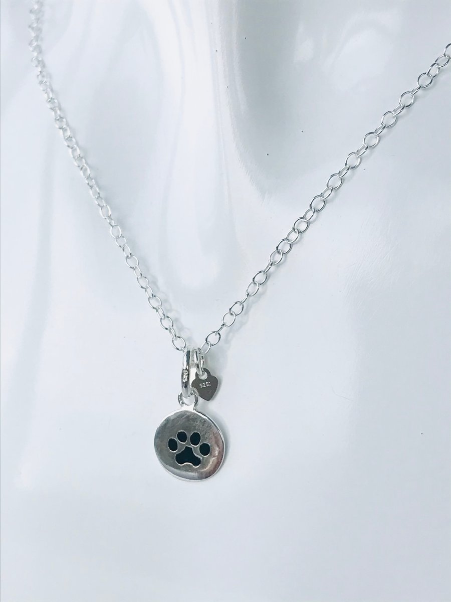 Charity sterling silver dog necklace. 100% of sale being donated to Dogs Trust 