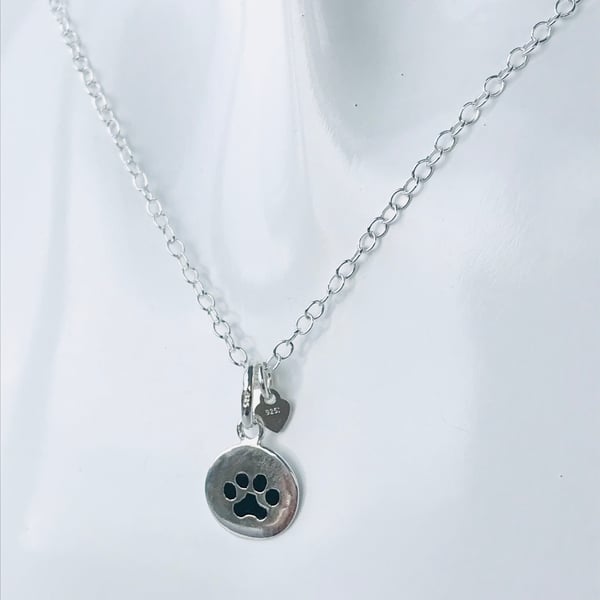 Charity sterling silver dog necklace. 100% of sale being donated to Dogs Trust 