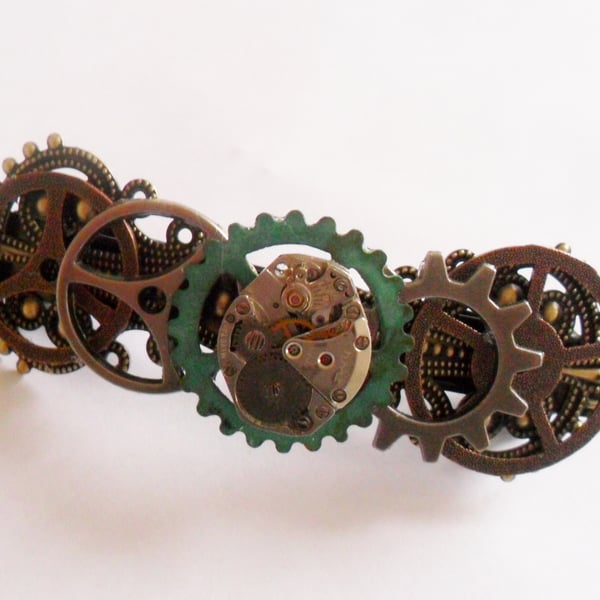 Steampunk Industrial Revolution Hair Slide Hair Barrette 