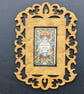 Ornate Brown Wooden Frame with 'Mysterious' – Gothic Wall Decor – 15cm x 11cm