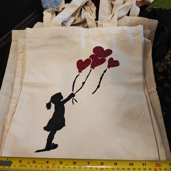 Hand painted tote bag 