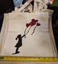 Hand painted tote bag 