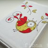 embroidered peace dove sketchbook